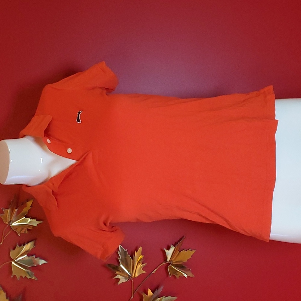 Le Tigre Polo Shirt Short Sleeve Orange Size XS